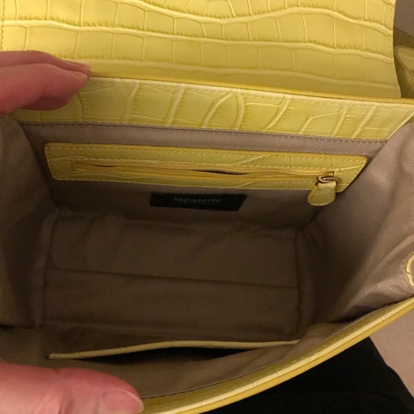 Lapalette Yellow Leather Crossbody Bag - Picture 5 of 7